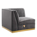 Sanguine Channel Tufted Performance Velvet Modular Sectional Sofa Right Corner Chair - view 10