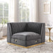Sanguine Channel Tufted Performance Velvet Modular Sectional Sofa Right Corner Chair - view 9
