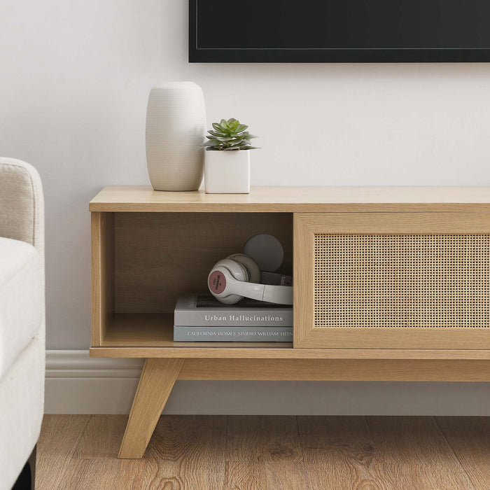 Modway Soma 47" TV Stand Living Room Furniture in Brown - Detail View