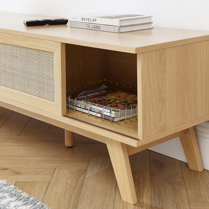 Modway Soma 60" TV Stand Living Room Furniture in Brown - Detail View