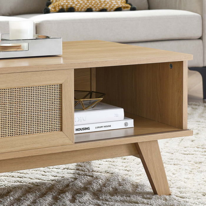 Modway Soma Coffee Table Living Room Furniture in Brown - Detail View