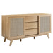 Modway Soma 59" Sideboard Living Room Furniture in Brown - Side View