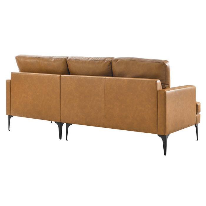 Evermore Right-Facing Vegan Leather Sectional Sofa - view 6