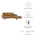 Evermore Right-Facing Vegan Leather Sectional Sofa - detail close-up