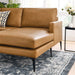 Evermore Right-Facing Vegan Leather Sectional Sofa - in lifestyle setting