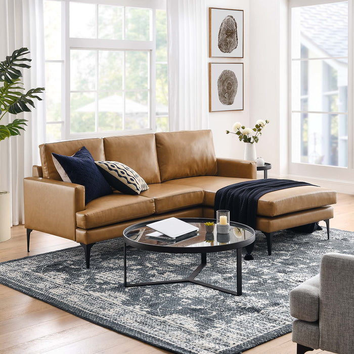 Evermore Right-Facing Vegan Leather Sectional Sofa - Modway \living\sectionals