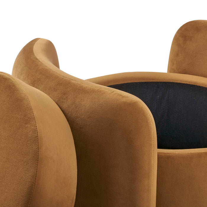 Modway Nebula Upholstered Performance Velvet Ottoman Living Room Furniture - Installation View
