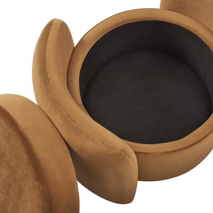 Modway Nebula Upholstered Performance Velvet Ottoman Living Room Furniture - View 9