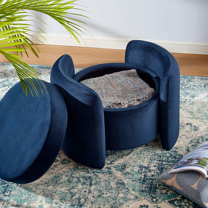 Modway Nebula Upholstered Performance Velvet Ottoman Living Room Furniture - View 12