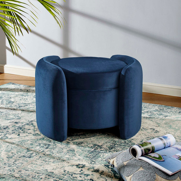 Modway Nebula Upholstered Performance Velvet Ottoman Living Room Furniture - View 10