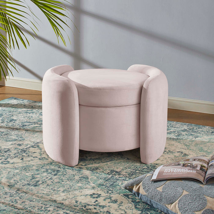 Modway Nebula Upholstered Performance Velvet Ottoman Living Room Furniture - View 19