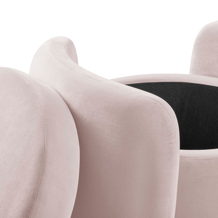 Modway Nebula Upholstered Performance Velvet Ottoman Living Room Furniture - View 26