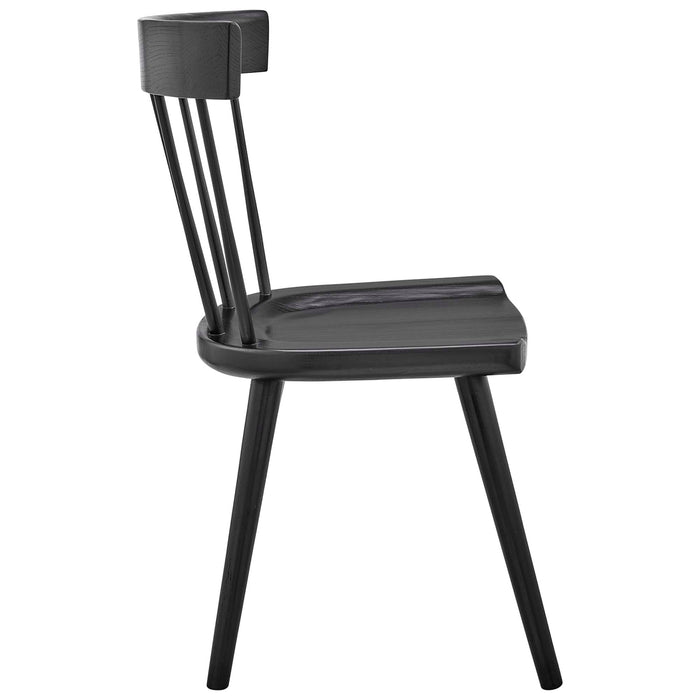 Modway Sutter Wood Dining Side Chair Set of 2 - Dimensions