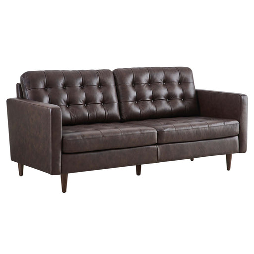 Exalt Tufted Leather Sofa - alternate angle view
