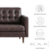 Exalt Tufted Leather Sofa - detail close-up