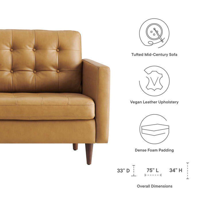 Exalt Tufted Leather Sofa - view 12