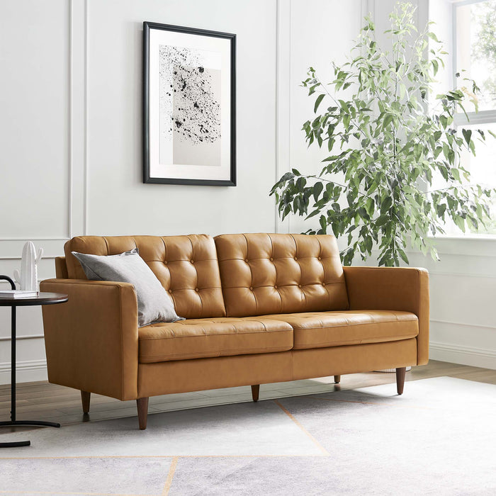 Exalt Tufted Leather Sofa - view 10
