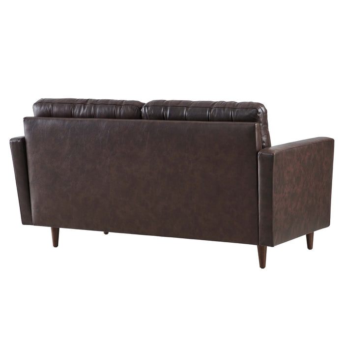 Exalt Tufted Leather Loveseat - view 5