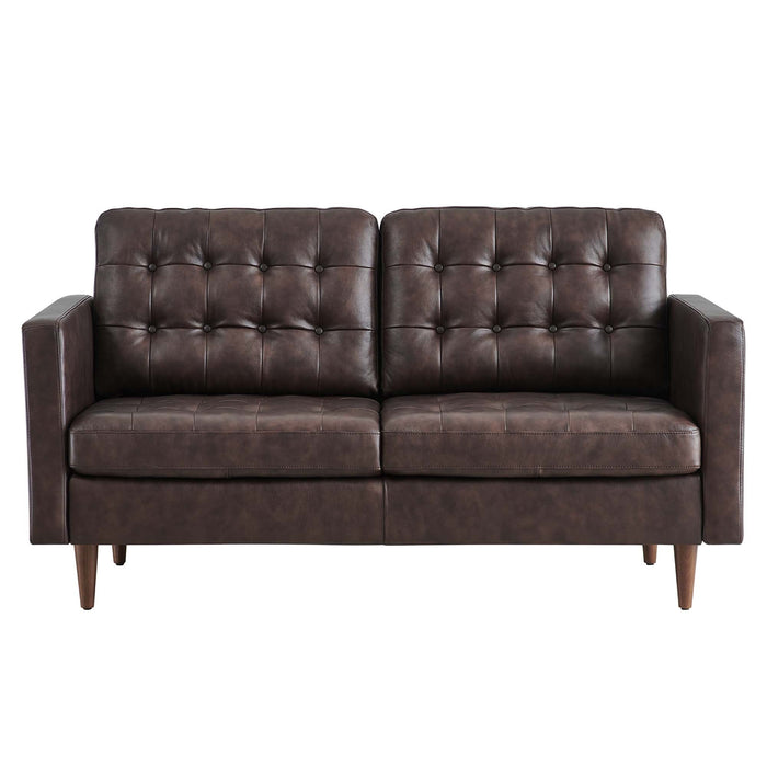 Exalt Tufted Leather Loveseat - view 6