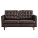 Exalt Tufted Leather Loveseat - view 6