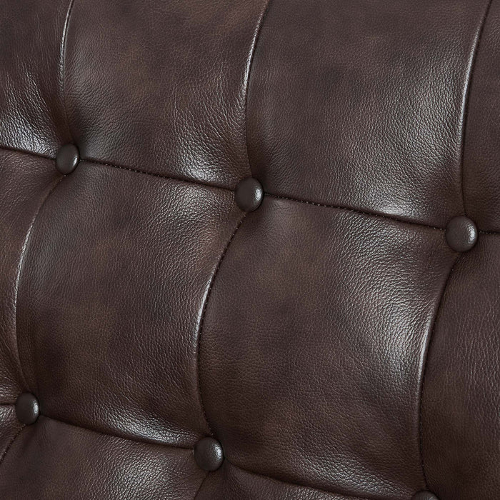 Exalt Tufted Leather Loveseat - view 8