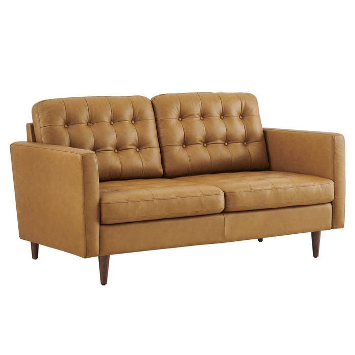 Exalt Tufted Leather Loveseat - view 10
