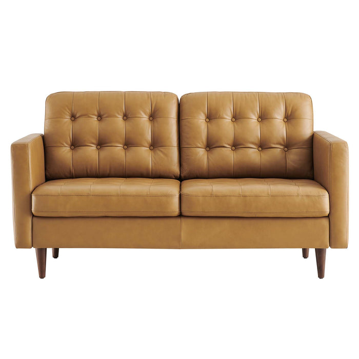 Exalt Tufted Leather Loveseat - view 15