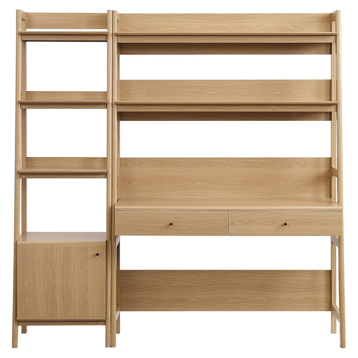 Bixby 2-Piece Wood Office Desk and Bookshelf - view 5