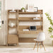 Bixby 2-Piece Wood Office Desk and Bookshelf - detail close-up