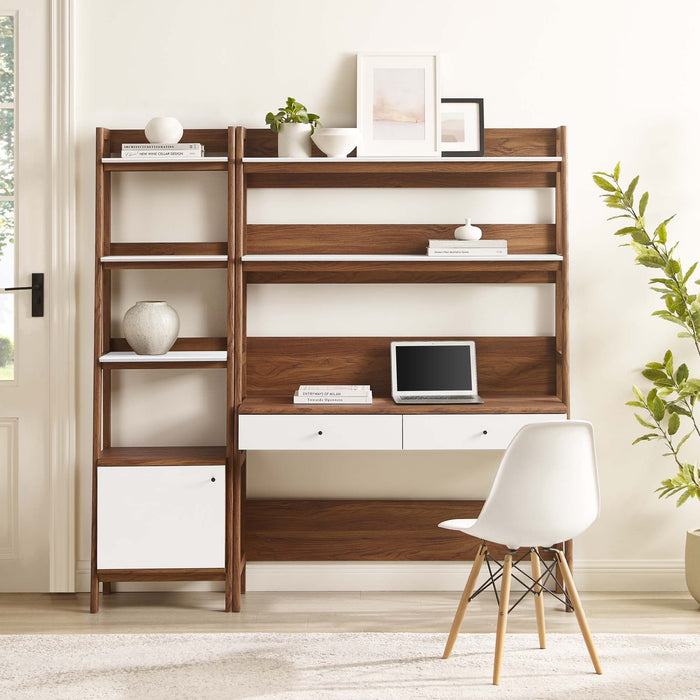 Bixby 2-Piece Wood Office Desk and Bookshelf - view 13