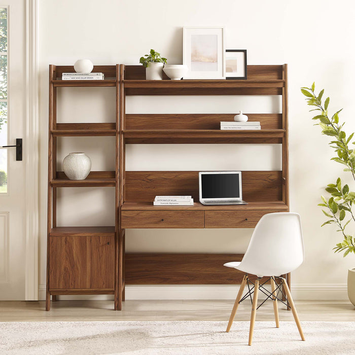 Bixby 2-Piece Wood Office Desk and Bookshelf - view 8
