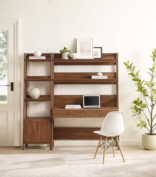 Bixby 2-Piece Wood Office Desk and Bookshelf - view 9