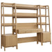 Bixby 3-Piece Wood Office Desk and Bookshelf - alternate angle view