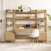 Bixby 3-Piece Wood Office Desk and Bookshelf - detail close-up