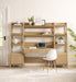 Bixby 3-Piece Wood Office Desk and Bookshelf - in lifestyle setting