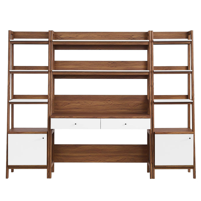 Bixby 3-Piece Wood Office Desk and Bookshelf - view 15