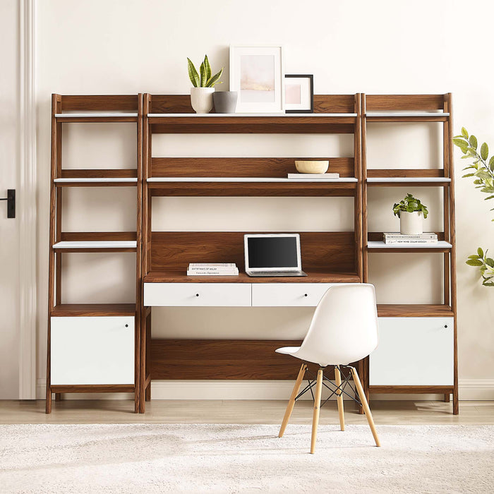 Bixby 3-Piece Wood Office Desk and Bookshelf - view 13