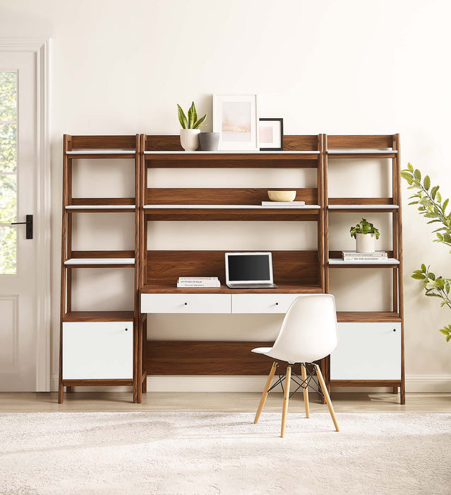 Bixby 3-Piece Wood Office Desk and Bookshelf - view 14
