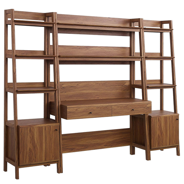 Bixby 3-Piece Wood Office Desk and Bookshelf - view 7