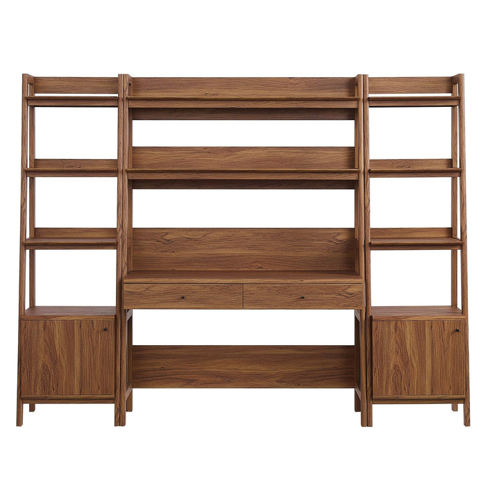 Bixby 3-Piece Wood Office Desk and Bookshelf - view 10