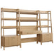 Bixby 3-Piece Wood Office Desk and Bookshelf - alternate angle view