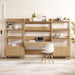 Bixby 3-Piece Wood Office Desk and Bookshelf - detail close-up