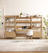 Bixby 3-Piece Wood Office Desk and Bookshelf - in lifestyle setting