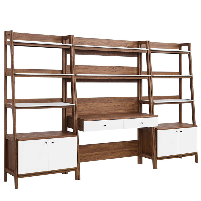Bixby 3-Piece Wood Office Desk and Bookshelf - view 12