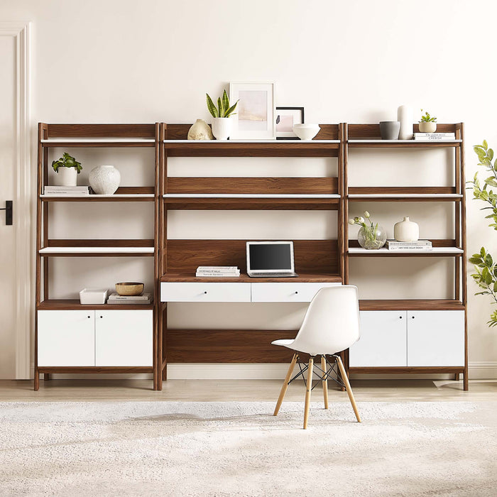 Bixby 3-Piece Wood Office Desk and Bookshelf - view 13