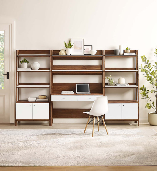Bixby 3-Piece Wood Office Desk and Bookshelf - view 14