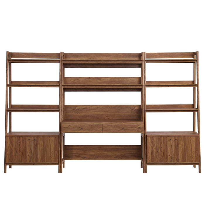 Bixby 3-Piece Wood Office Desk and Bookshelf - view 10