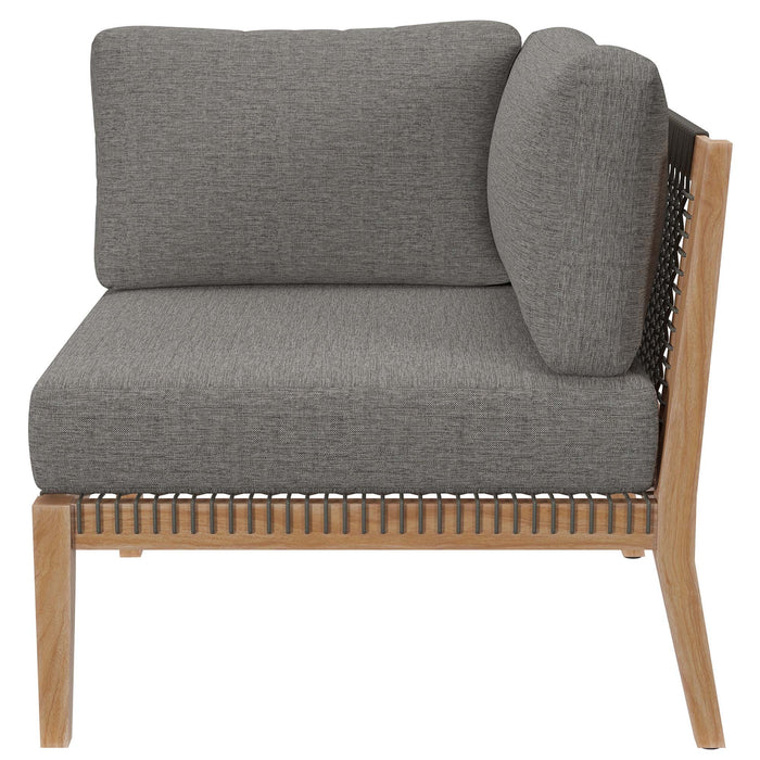 Clearwater Outdoor Patio Teak Wood Loveseat - view 7