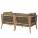 Clearwater Outdoor Patio Teak Wood Loveseat - view 14