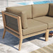 Clearwater Outdoor Patio Teak Wood Loveseat - view 12